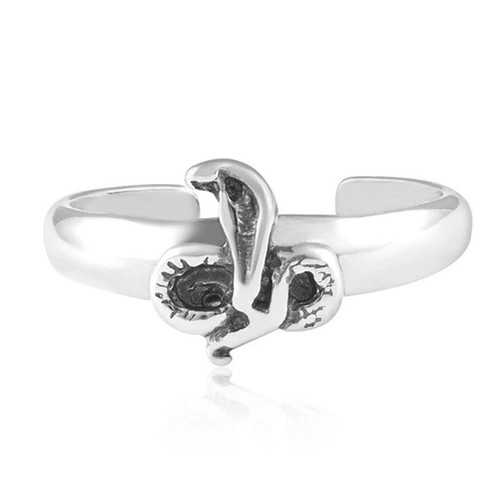 Silver toe ring - silver, open