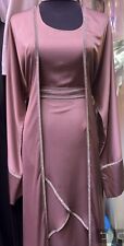 Pink Abaya Dubai Eid Abayas set Women Muslim Kaftan size 56