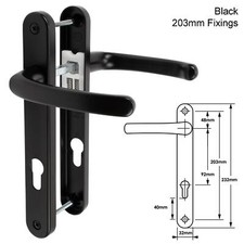 UPVC Door Handle Pair Sprung