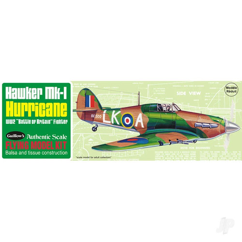 Guillow hawker hurricane - hurricane, balsa