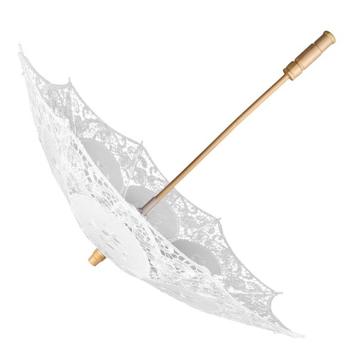 White lace parasol umbrella - lace,