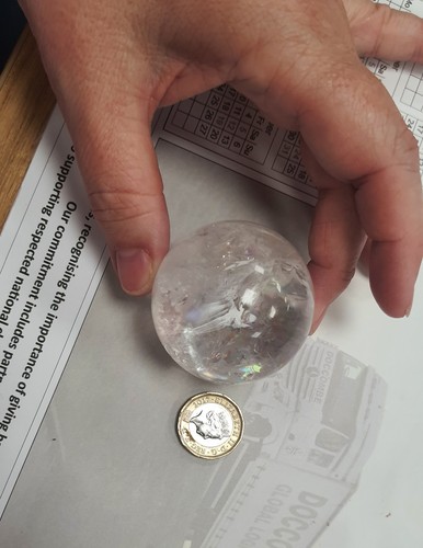 Clear quartz crystal - clear, ball