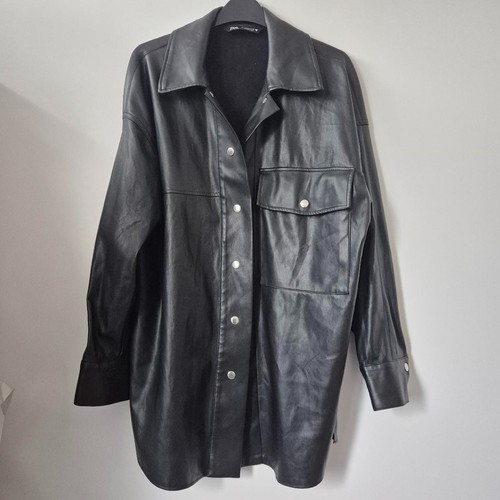 Black faux leather - , jacket