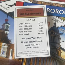 Official Monopoly Deed Cards
