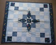 Various Dark and Light Blues Lap Quilt
