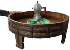Antique indian grinder - grinder, table