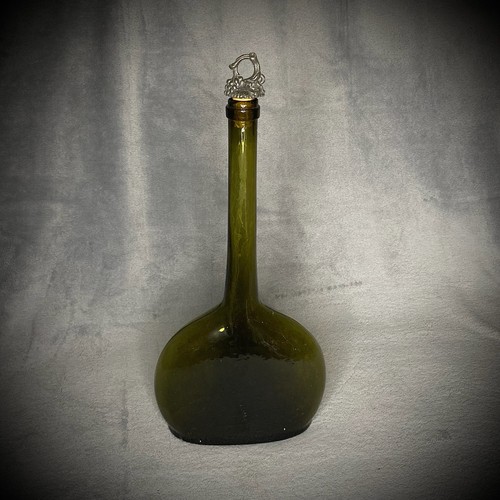 Glass decanter with figural - glass,