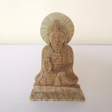 Carved Soapstone Buddha Beige