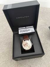 Hamilton Jazzmaster White Men's Watch with Brown Leather Band - H42615753