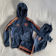 Adidas Kids Manchester United Tracksuit - Track Top & Bottoms 11-12 Years VGC