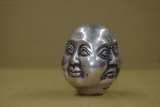 Silver Buddha Head Paperweight