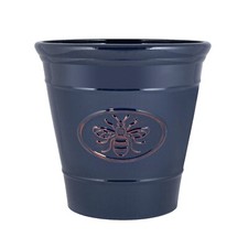 Round Plastic Blue Plant Pot