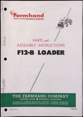 1959 farmhand f12 loader - farmhand, f12-b