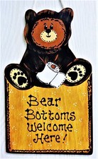 BEAR BOTTOMS SIGN Rustic