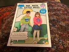 KIDS MR MEN LITTLE MISS JUMPER Vtg Knitting Pattern 2-10 yrs Knit Now Magazine