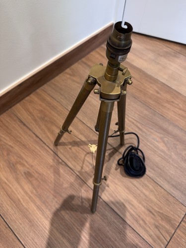 Brass tripod lamp adjustable - brass,