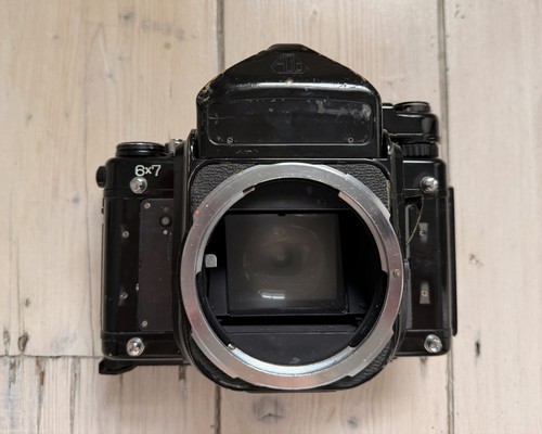Pentax with polaroid - 67, back