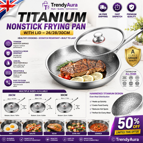 32cm titanium frying - titanium,
