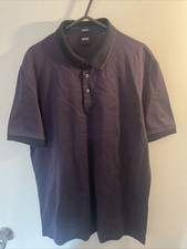 Mens Hugo Boss Purple Polo Shirt  Large