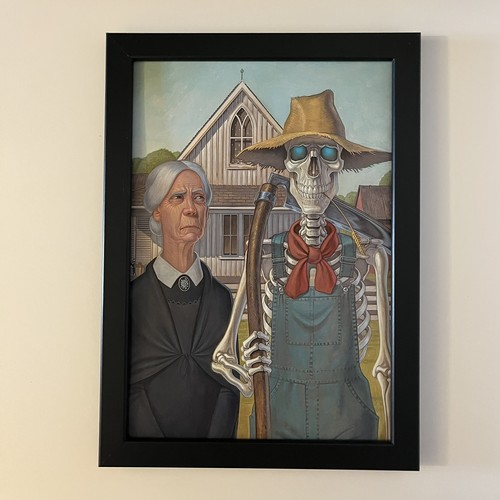 Discworld gothic death framed - death,