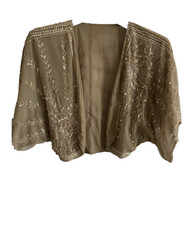 Topshop Size 10 Uk Gold Sequin