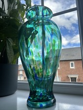 Large Lime Green Glass Vase 11.8”