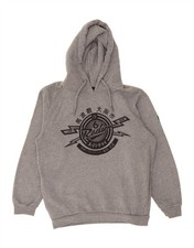 SUPERDRY Mens Graphic Hoodie Jumper XS Grey Cotton CX10