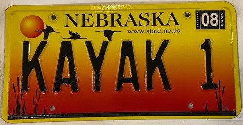 Vanity kayak license plate - license,