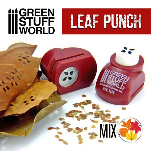 Miniature leaf punch red - leaf,