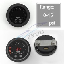 Car 52mm Ultra-thin Electronic Fuel Pressure Gauge 0-15psi With Sensor Universal