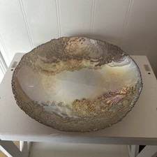 Vintage Luster Ware Embossed Glass Dish