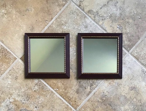 Vintage wall mirrors wood - 2,
