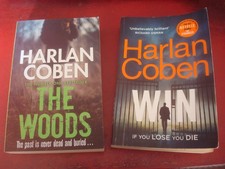 2 x HARLAN COBEN BOOK BUNDLE - `WIN` & `THE WOODS` - VGC