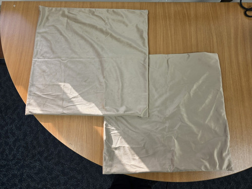 Beige velvet cushion - 2, x