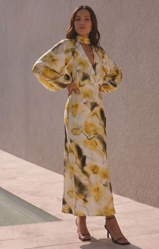 Asos design womens yellow - design, maxi