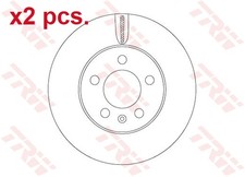 X2 PCS FRONT BRAKE DISC ROTOS