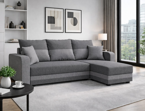 Jumbo grey corner - corner, bed