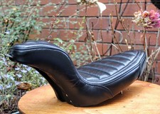 Custom solo Seat For Rigid Frame ribbed fender Bobber Chopper Harley Triumph etc