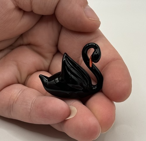 Vintage glass miniature black - vintage,