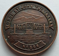 Vintage Masonic penny - Lodge St John Tulliallan Scotland