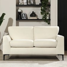 Lexi 2 Seater Sofa, Cream House Plush Fabric Cost £399.00 Boxed Local Delivery 