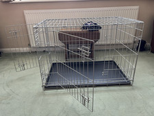 Large Metal Folding Two Door Dog Crate 