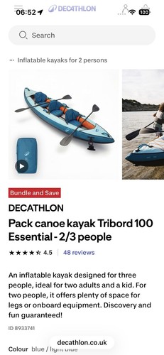 Decathlon inflatable canoe - decathlon,