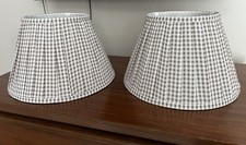 Gingham Lamp Shades Pleated