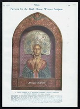 Anna Pavlova Byzantine Madonna Bas-Relief Malvina Hoffman 1925 Photo Article