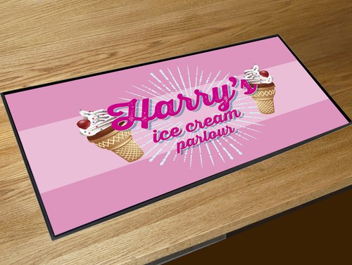 Personalised pink ice cream - pink,