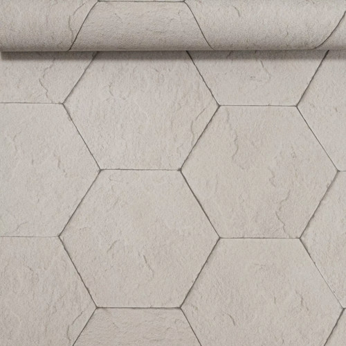 Taupe hexagon wallpaper - taupe, brick