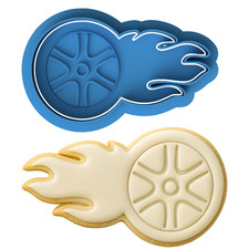 Flaming Tire Cookie Cutter &