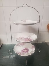 Beautiful Large Laura Ashley  3  Tier Cake Stand 47cm H