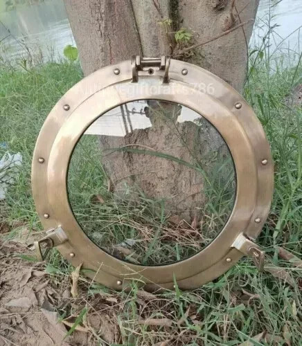 Antique brass porthole - 15'',